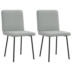 Sonata H Трапезни столове, 2 бр, светлосиви, кадифе - Scaune de dining