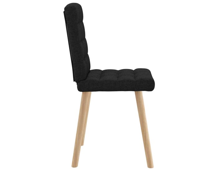 Sonata Scaune de bucătărie, 4 buc., negru, material textil