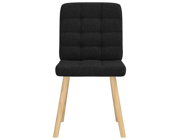 Sonata Scaune de bucătărie, 4 buc., negru, material textil