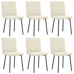 Sonata H Трапезни столове, 6 бр, кремави, кадифе - Scaune de dining