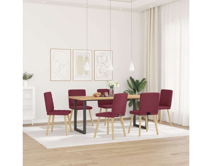 Sonata H Трапезни столове, 6 бр, виненочервени, плат