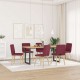Sonata H Трапезни столове, 6 бр, виненочервени, плат