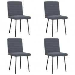 Sonata H Трапезни столове, 4 бр, тъмносиви, кадифе - Scaune de dining