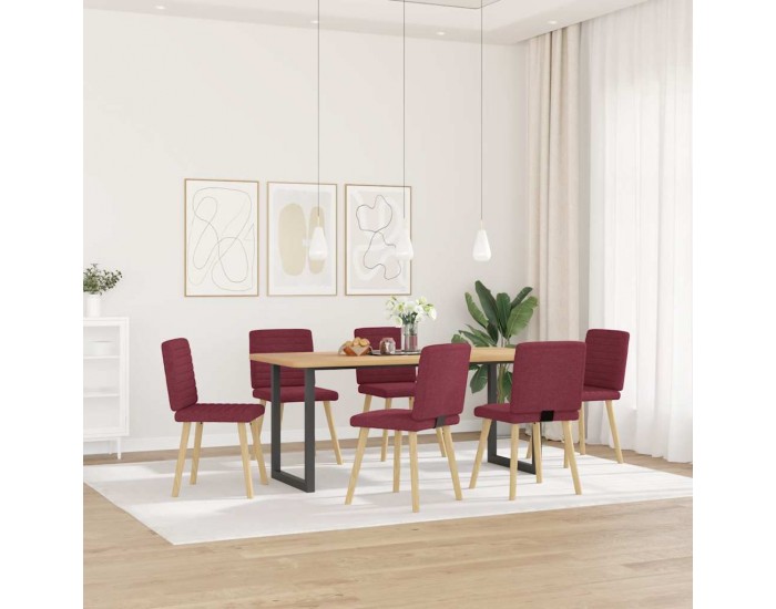 Sonata H Трапезни столове, 6 бр, виненочервени, плат