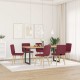 Sonata H Трапезни столове, 6 бр, виненочервени, плат
