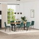 Sonata H Трапезни столове, 6 бр, тъмнозелени, кадифе