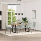 Sonata H Трапезни столове, 6 бр, светлосиви, кадифе