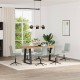 Sonata H Трапезни столове, 6 бр, светлосиви, кадифе