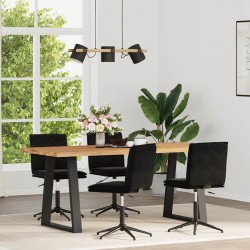 Sonata H Трапезни столове, 4 бр, черни, кадифе - Scaune de dining