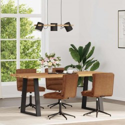 Sonata H Трапезни столове, 4 бр, кафяви, изкуствена кожа - Scaune de dining