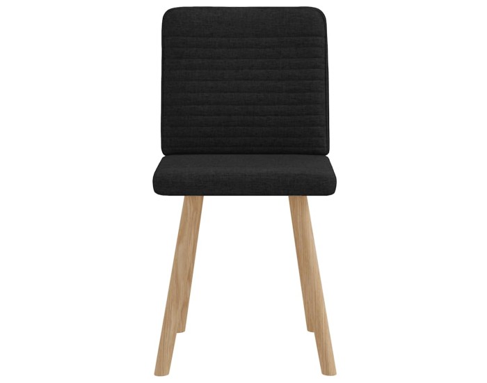 Sonata Scaune de bucătărie, 2 buc. negru, textil