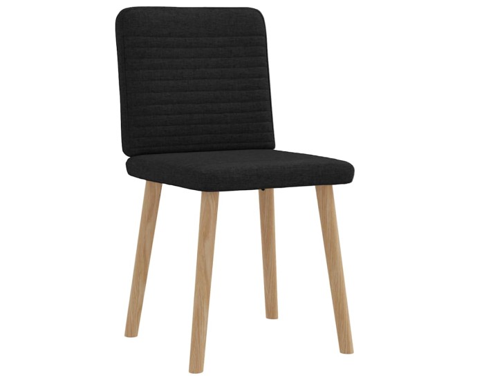 Sonata Scaune de bucătărie, 2 buc. negru, textil