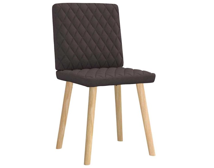 Sonata Scaune de masă, 2 buc., maro închis, material textil