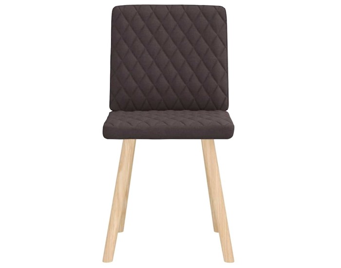 Sonata Scaune de masă, 2 buc., maro închis, material textil
