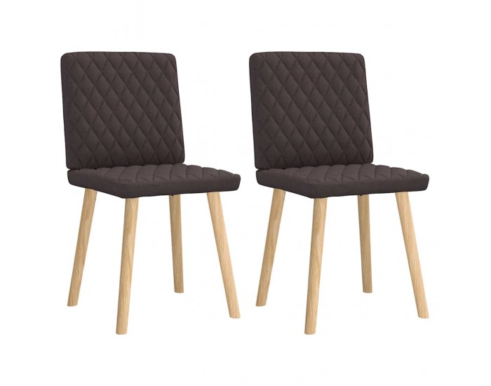 Sonata H Трапезни столове, 2 бр, тъмнокафяви, текстил