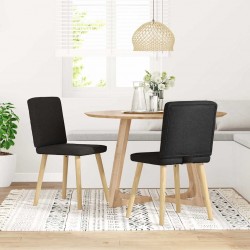 Sonata H Трапезни столове, 2 бр, черни, текстил - Scaune de dining