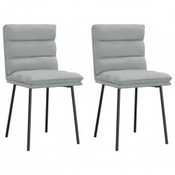 Sonata H Трапезни столове, 2 бр, светлосиви, кадифе - Scaune de dining
