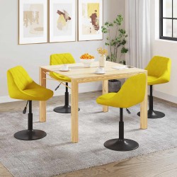 Sonata H Въртящи се трапезни столове, 4 бр, горчица, кадифе - Scaune de dining