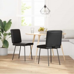 Sonata H Трапезни столове, 2 бр, черни, изкуствена кожа - Scaune de dining