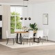 Sonata H Трапезни столове, 6 бр, бели, изкуствена кожа