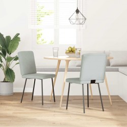 Sonata H Трапезни столове, 2 бр, светлосиви, кадифе - Scaune de dining