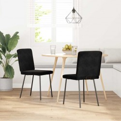 Sonata H Трапезни столове, 2 бр, черни, кадифе - Scaune de dining