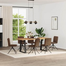 Sonata H Трапезни столове, 6 бр, кафяви, изкуствен велур - Scaune de dining