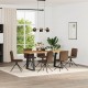 Sonata H Трапезни столове, 6 бр, кафяви, изкуствен велур