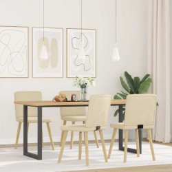 Sonata H Трапезни столове, 4 бр, кремави, текстил - Scaune de dining