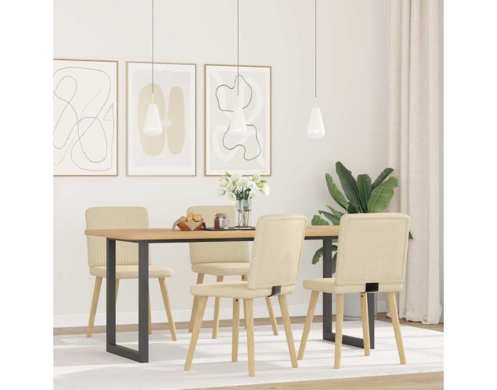 Sonata H Трапезни столове, 4 бр, кремави, текстил
