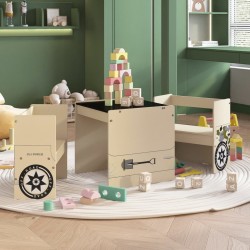 Sonata H Детски комплект от 3 части маса и столове офроуд кола МДФ - Seturi mobilier pentru copii