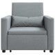 Sonata Canapea extensibilă single Gri deschis 90 x 165 x 87 cm