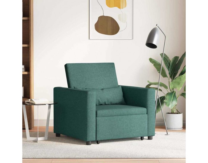 Sonata H Единичен диван легло Тъмнозелено 90 x 165 x 87 см текстил