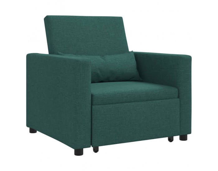 Sonata H Единичен диван легло Тъмнозелено 90 x 165 x 87 см текстил