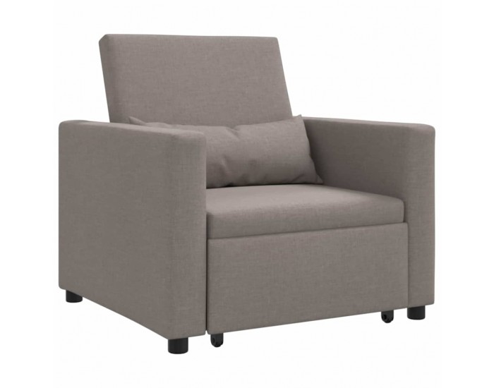 Sonata H Единичен диван легло с колела Таупе 90 x 165 x 87 см текстил