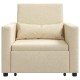Sonata Canapea extensibilă single Crem 90 x 165 x 87 cm țesătură