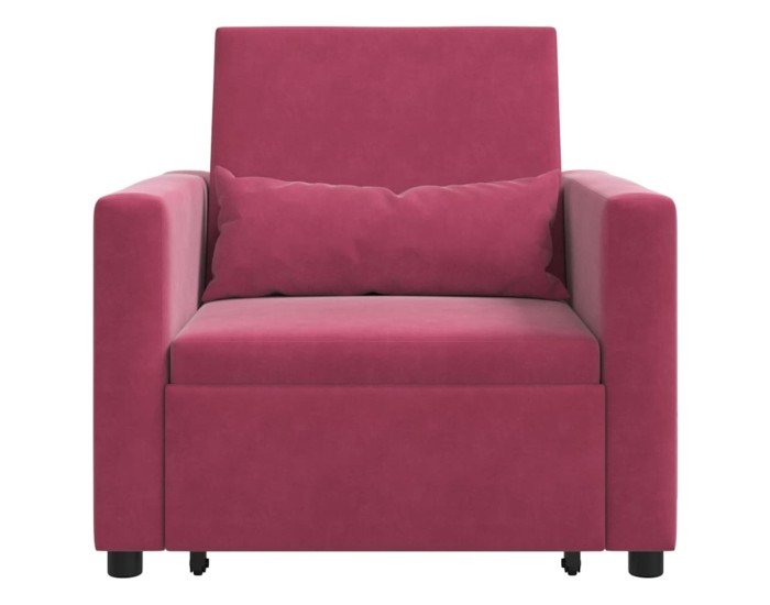 Sonata Canapea extensibilă single cu roți bordo Catifea