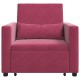 Sonata Canapea extensibilă single cu roți bordo Catifea