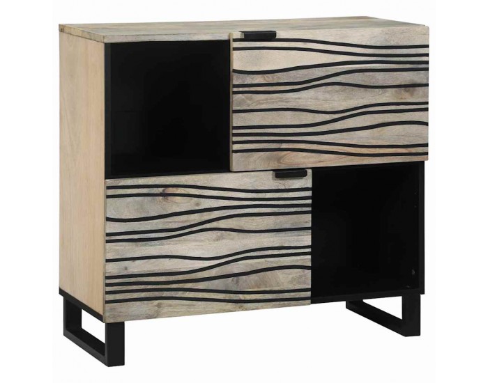 Sonata H Шкаф Бяло 80 x 33 x 75 см мангово дърво масив