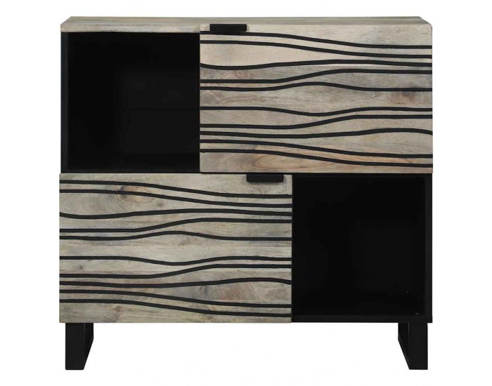 Sonata H Шкаф Бяло 80 x 33 x 75 см мангово дърво масив