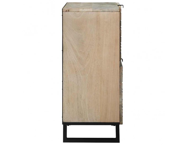 Sonata H Шкаф Бяло 80 x 33 x 75 см мангово дърво масив