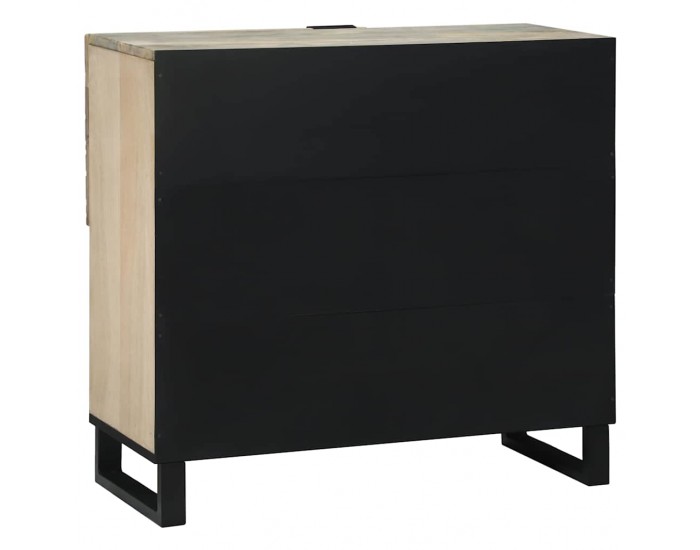 Sonata H Шкаф Бяло 80 x 33 x 75 см мангово дърво масив