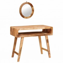 Sonata H Тоалетка с рафт Кафяво 90 x 76 x 45 см мангово дърво масив - Măsuțe de toaletă și oglinzi