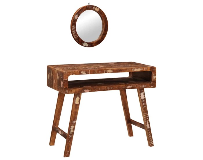 Sonata Masă de Machiaj Maro 90 x 76 x 45 cm Lemn recuperat masiv