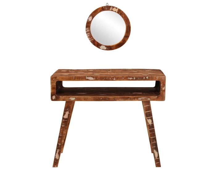 Sonata Masă de Machiaj Maro 90 x 76 x 45 cm Lemn recuperat masiv