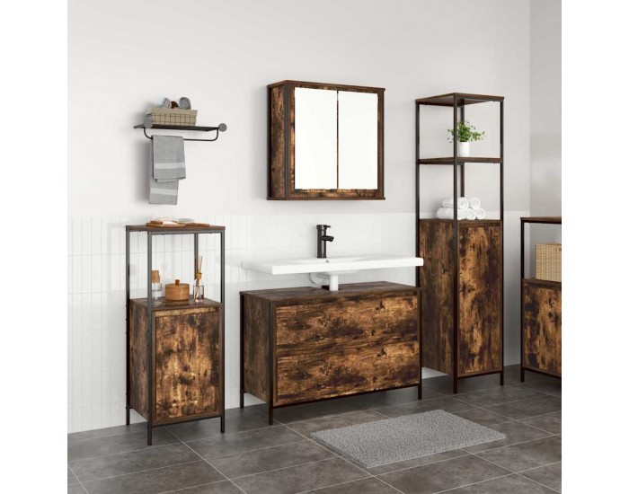 Sonata H Комплект мебели за баня 3 pcs Опушен дъб 90 x 34.5 x 60 см