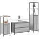 Sonata Set de mobilier pentru baie 3 buc. Gri Sonoma 90 x 34,5 x 60 cm