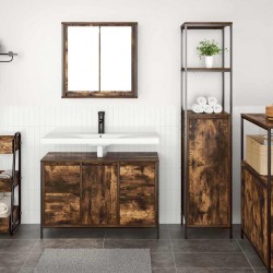 Sonata H Комплект мебели за баня с чекмедже 2 pcs Опушен дъб и черно - Dulapuri de baie