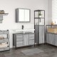 Sonata H Комплект мебели за баня с чекмедже 2 pcs Сив сонома и Черен