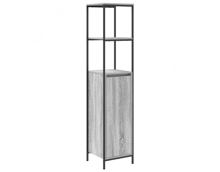 Sonata H Комплект мебели за баня с чекмедже 2 pcs Сив сонома и Черен